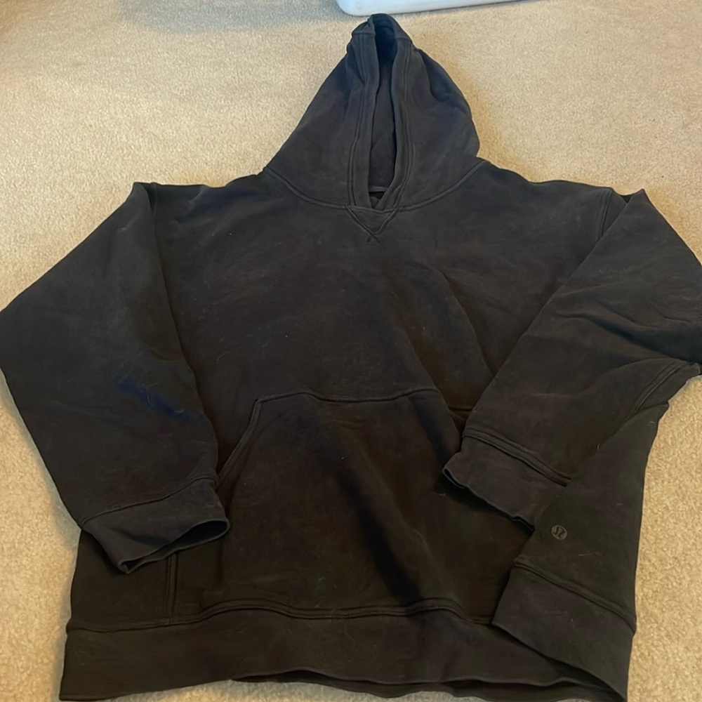 Washed black Lululemon hoodie